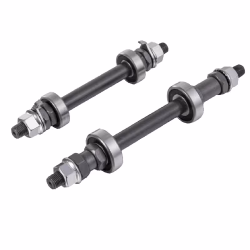 Ось передняя 140 мм под гайки с промподшипниками