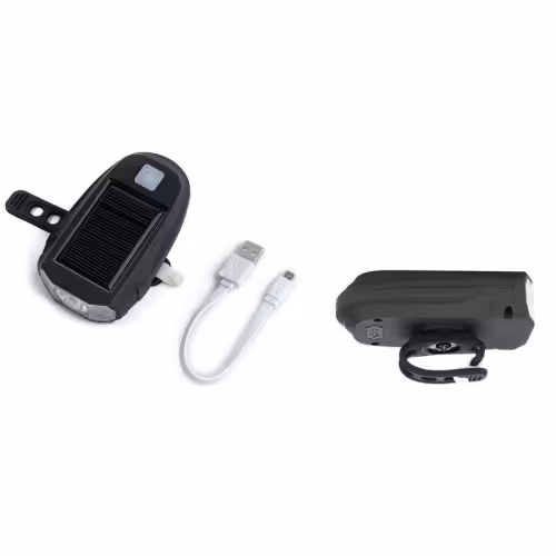 Фонарь велосипедный передний VXM XPG-02, 600 люмен, 1200 mAh, солнечная батарея 