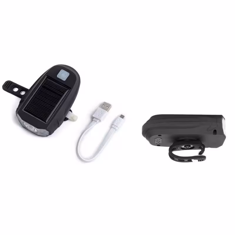 Фонарь велосипедный передний VXM XPG-02, 600 люмен, 1200 mAh, солнечная батарея 