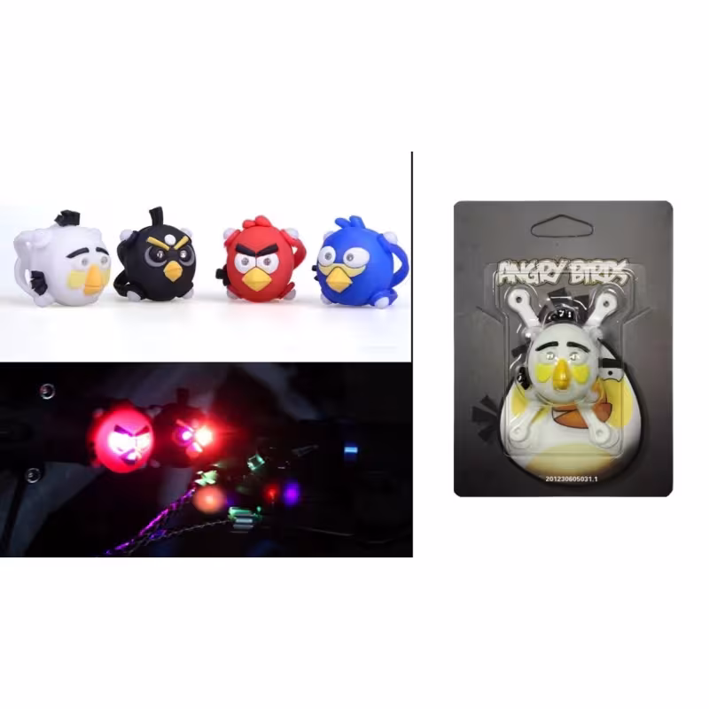 Фонарь велосипедный "Злые птички" FWD5699.9, 3 режима