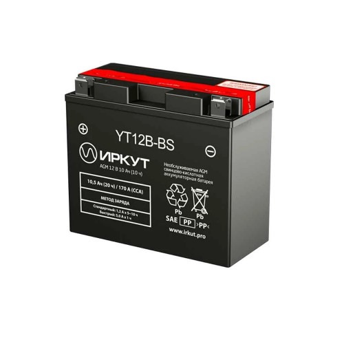 Аккумулятор Иркут YT12B-BS, 10Ah, 12V