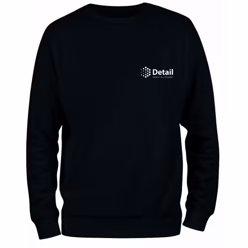 Свитшот мужской Detail, хлопок/полиэстер, черный, размер XL