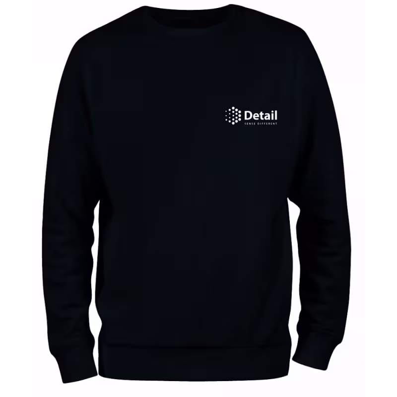 Свитшот мужской Detail, хлопок/полиэстер, черный, размер XL