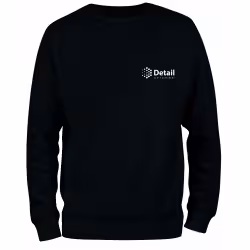 Свитшот мужской Detail, хлопок/полиэстер, черный, размер XXL