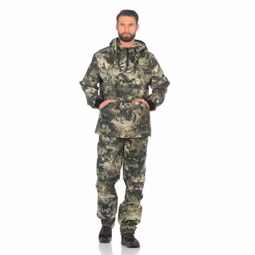 Костюм антимоскитный мужской Huntsman Антигнус-Люкс, смесовая ткань, принт Зелёный питон, размер 48-50, 170-176  см