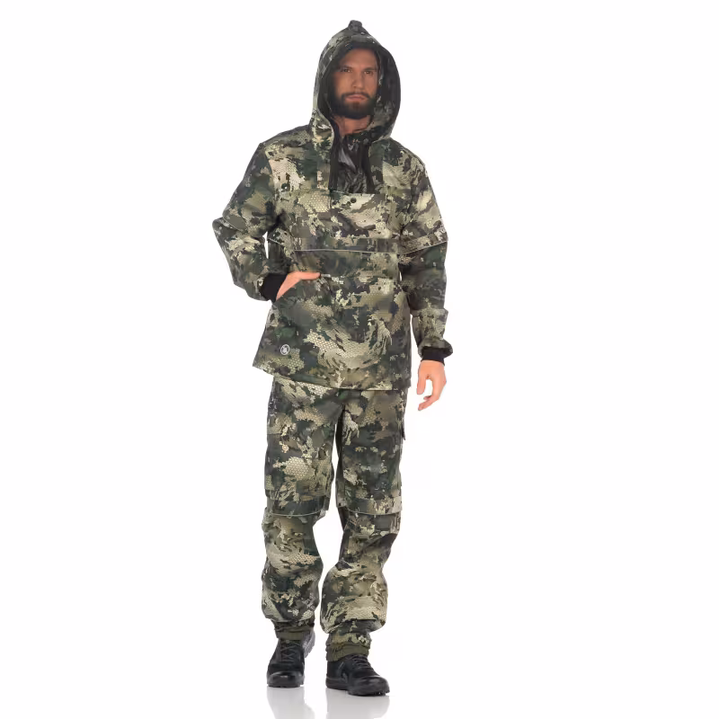 Костюм антимоскитный мужской Huntsman Антигнус-Люкс, смесовая ткань, принт Зелёный питон, размер 60-62, 182-188 см