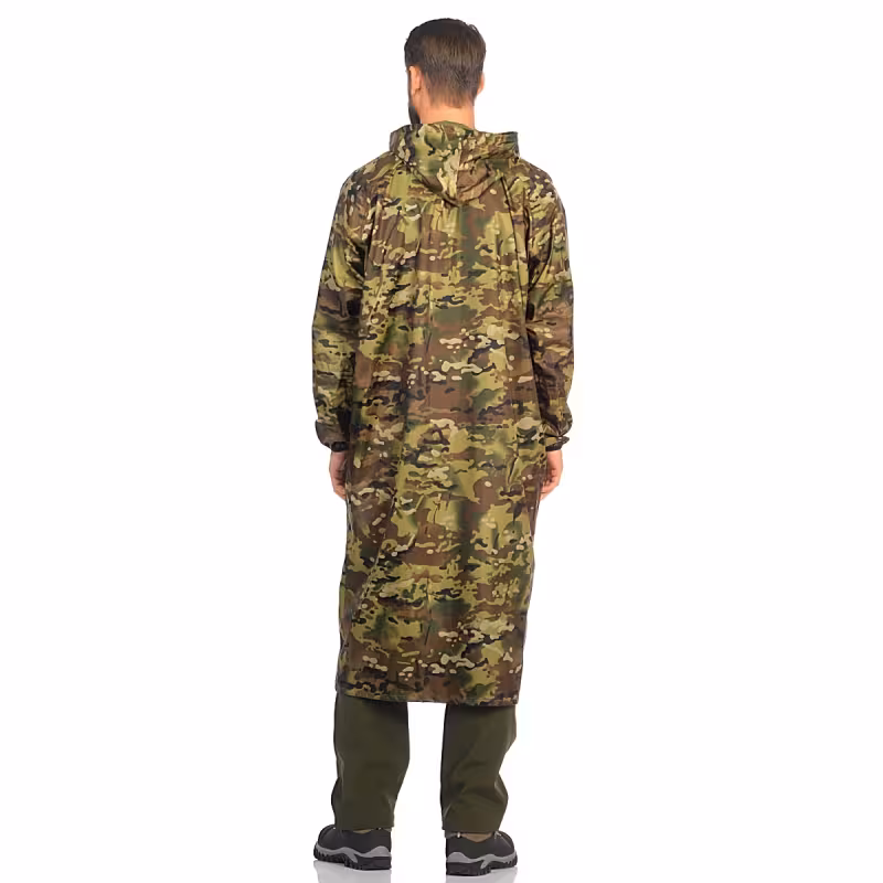 Плащ-дождевик Huntsman (Восток), ткань Таффета, зеленый камуфляж, размер 52-54, 182 см