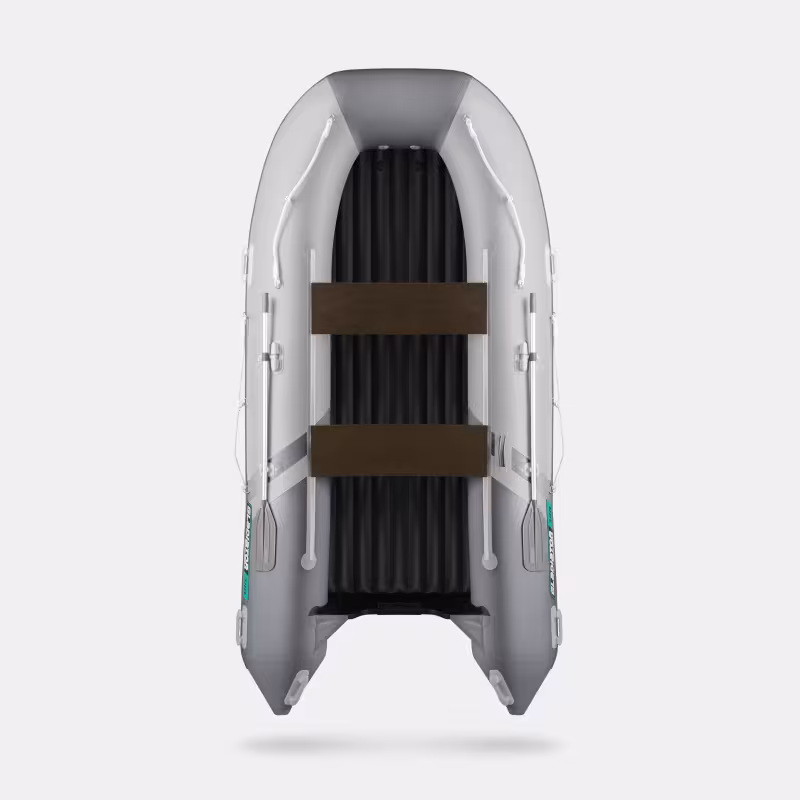 Надувная лодка ПВХ Gladiator E380S, НДНД, светло-серый/темно-серый