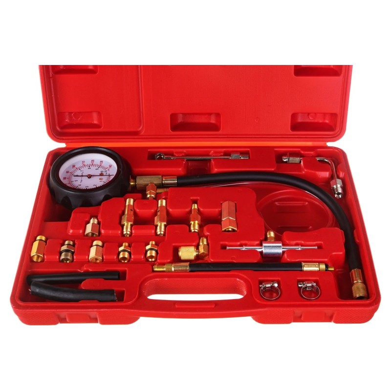 Набор для измерения давления топлива Эврика ER-86317, 21 предмет