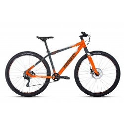 Велосипед горный хардтейл взрослый FORWARD EVEREST 29, рост 17, 8 скоростей, оранжевый/серый матовый