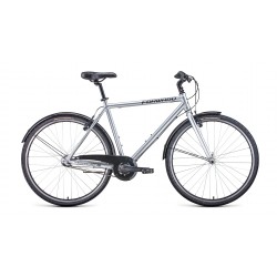 Велосипед городской взрослый FORWARD ROCKFORD 28, рост 540 мм, 3 скорости, серебристый