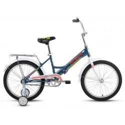 Велосипед городской складной детский Forward Timba 20, рост 13, 1 скорость, синий