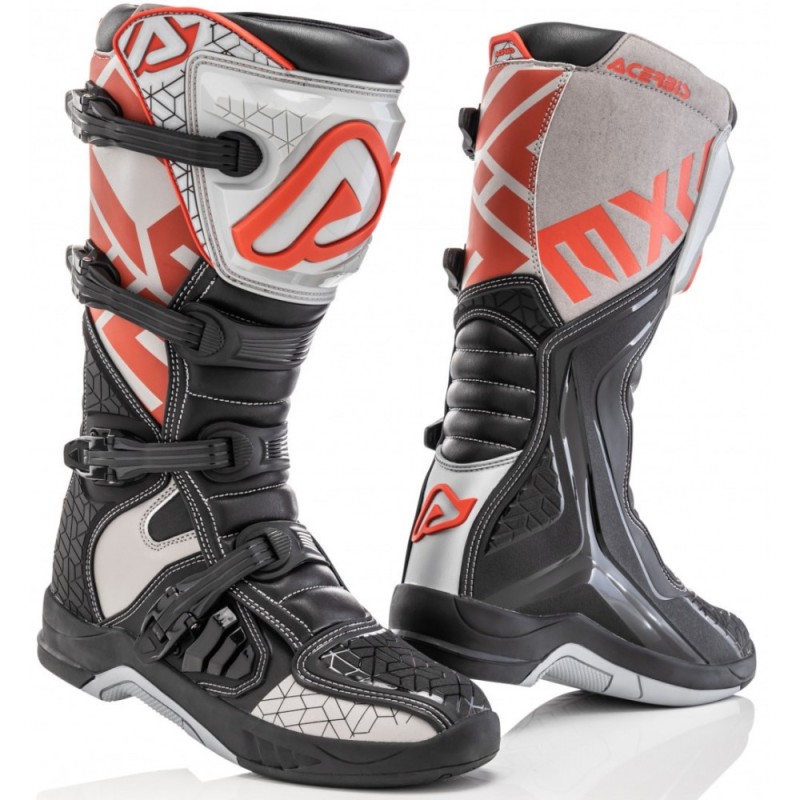 Мотоботы кроссовые Acerbis X-Team Boots Black/Grey, черный/серый, размер 44