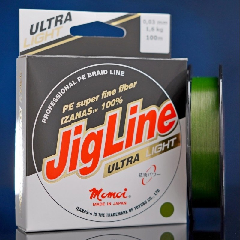 Шнур плетеный Momoi JigLine Ultra Light 0.04 мм, 2.4 кг, 100 м
