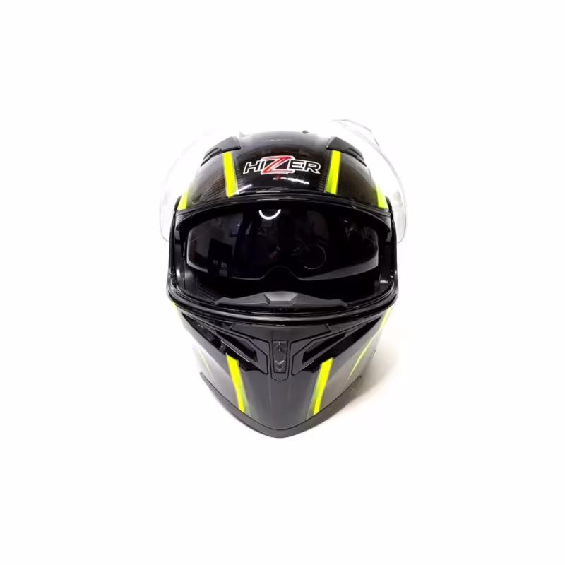Мотошлем Hizer J5902 #1, черный/желтый, размер М