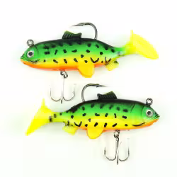 Приманка оснащённая Namazu PVC Perch, L-80 мм, 19 г, цвет 07, 2 штуки