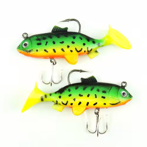 Приманка оснащённая Namazu PVC Perch, L-80 мм, 19 г, цвет 07, 2 штуки