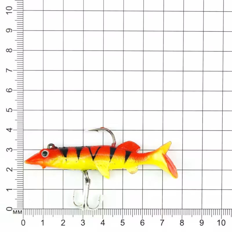 Приманка оснащённая Namazu PVC, L-80 мм, 8 г, цвет 08, 2 штуки