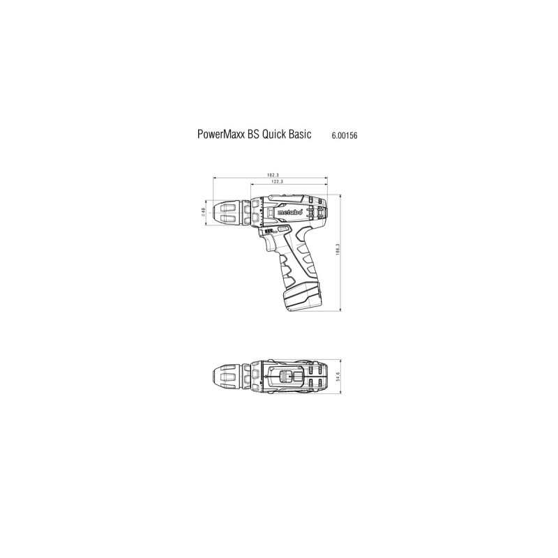 Дрель-шуруповерт аккумуляторная Metabo PowerMaxx BS QUICK BASIC 