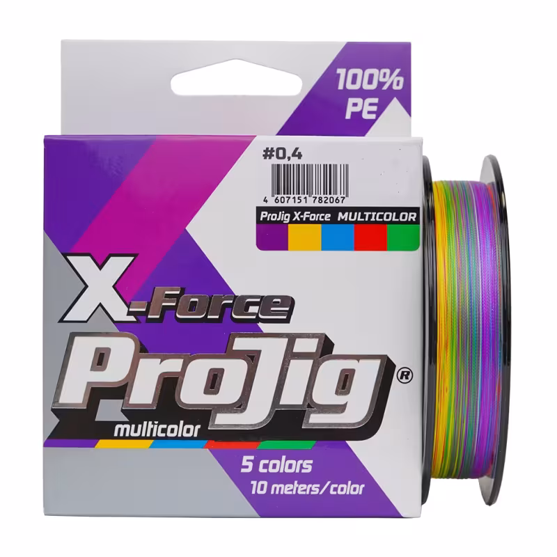 Шнур плетеный Momoi ProJig X-Force  Multicolor 0.18 мм, 13 кг, 100 м