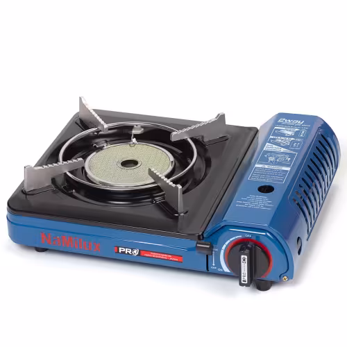 Плитка газовая портативная в кейсе Керамика + переходник NaMilux NA-PL2057PF