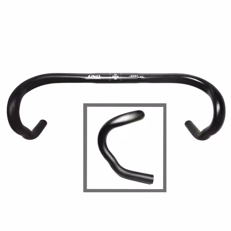 Руль, ROAD, дл. 440 мм, "Бараньи рога", алюминиевый, UNO Kalloy Perfomanced, 26 мм, AL-049 (черн матовый)