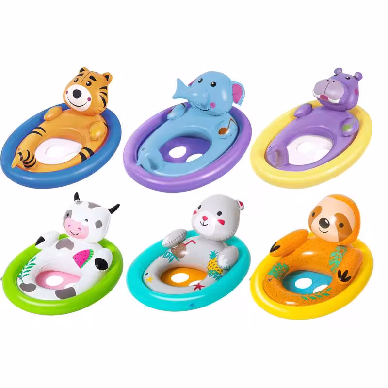 Лодочка надувная детская Bestway животные, 81х56 см