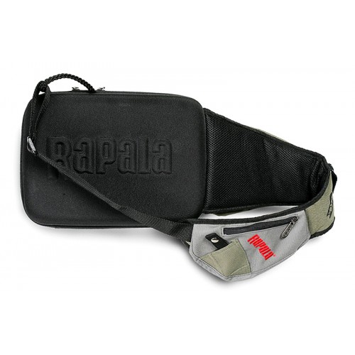 Сумка поясная (рюкзак однолямочный) Rapala Limited Sling Bag, зеленый/черный