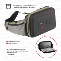 Сумка поясная (рюкзак однолямочный) Rapala Limited Sling Bag Big, зеленый/черный