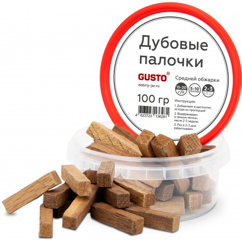 Дубовые палочки средний обжиг Gusto, 100 г