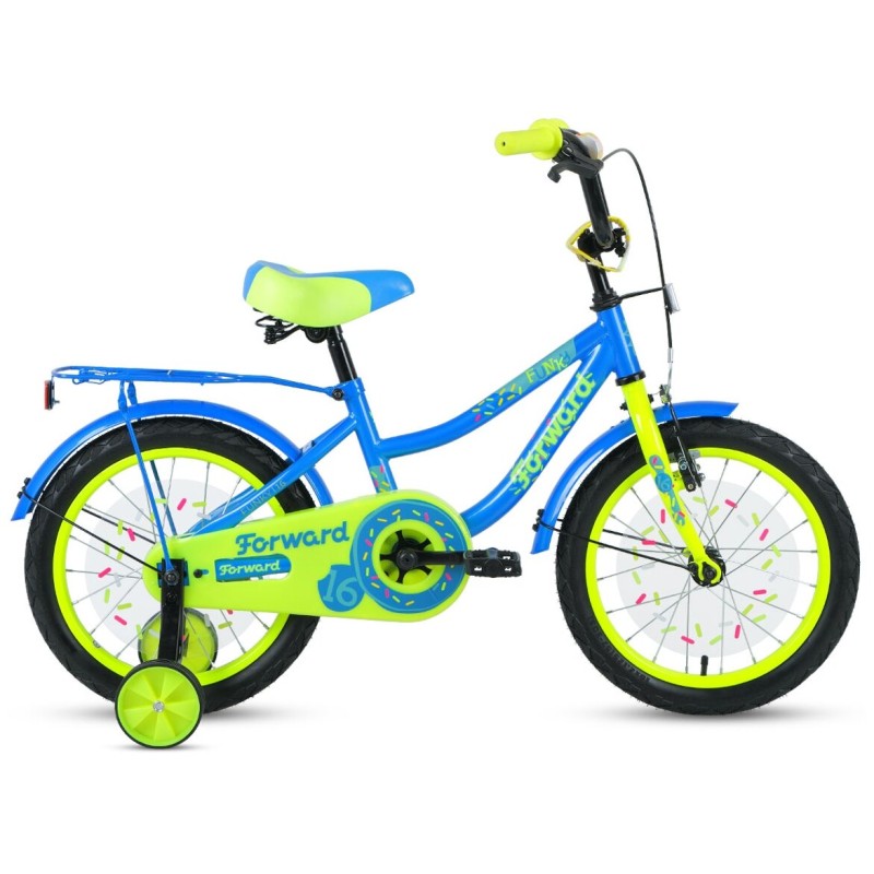 Велосипед детский Forward Funky 16, 1 ск., голубой/ярко-зеленый