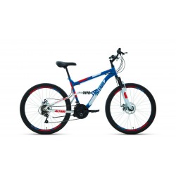 Велосипед горный двухподвес взрослый Altair MTB FS 26 2.0 disc, рост 16, 18 ск., синий/красный