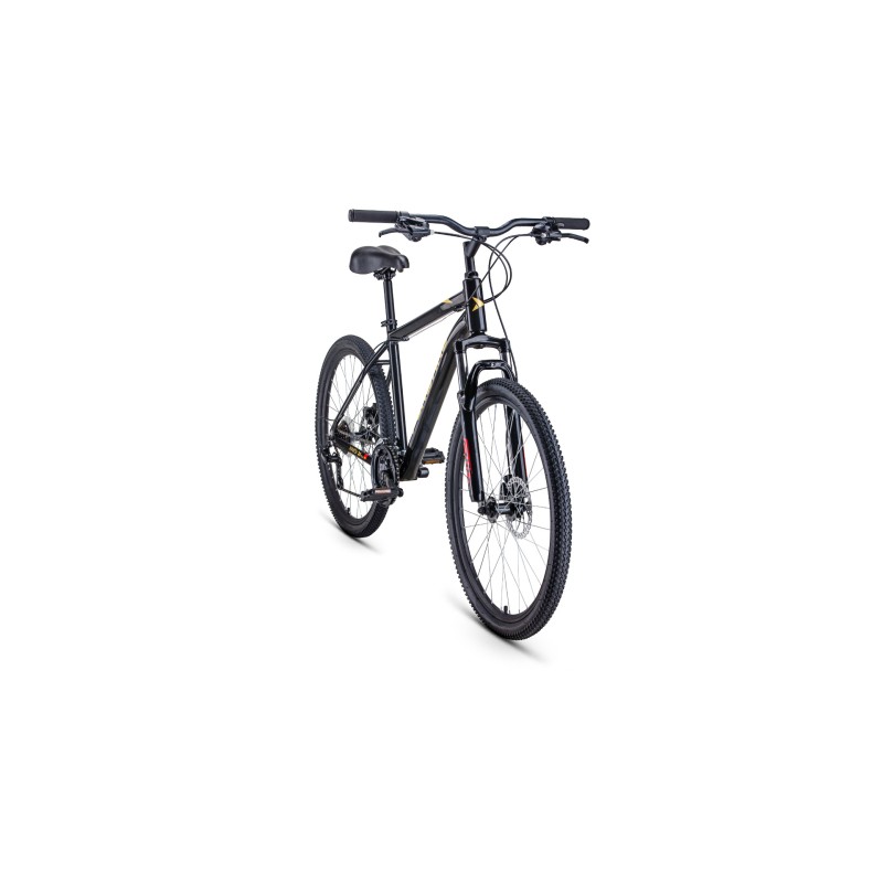 Велосипед горный хардтейл взрослый Forward Hardi 26 2.1 disc, рост 18, 21 ск., черный/желтый