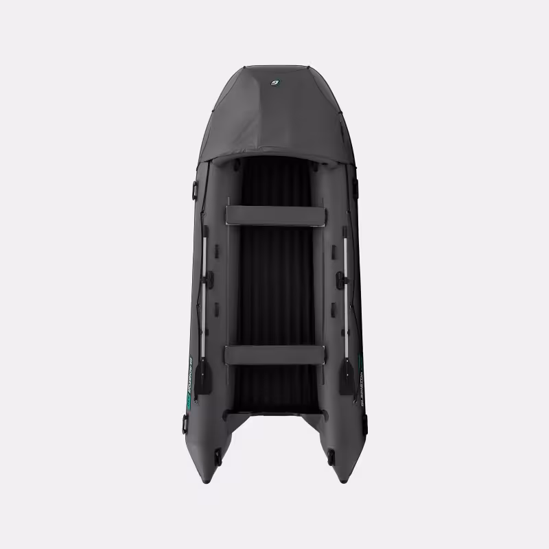 Надувная лодка ПВХ Gladiator E450PRO, НДНД, темно-серый
