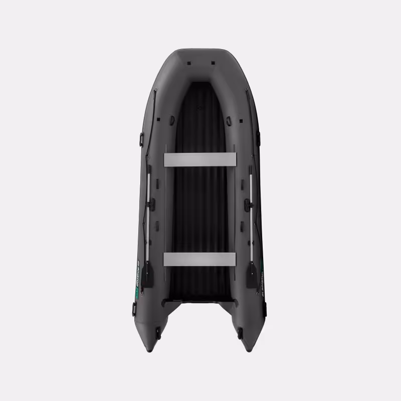 Надувная лодка ПВХ Gladiator E450PRO, НДНД, темно-серый