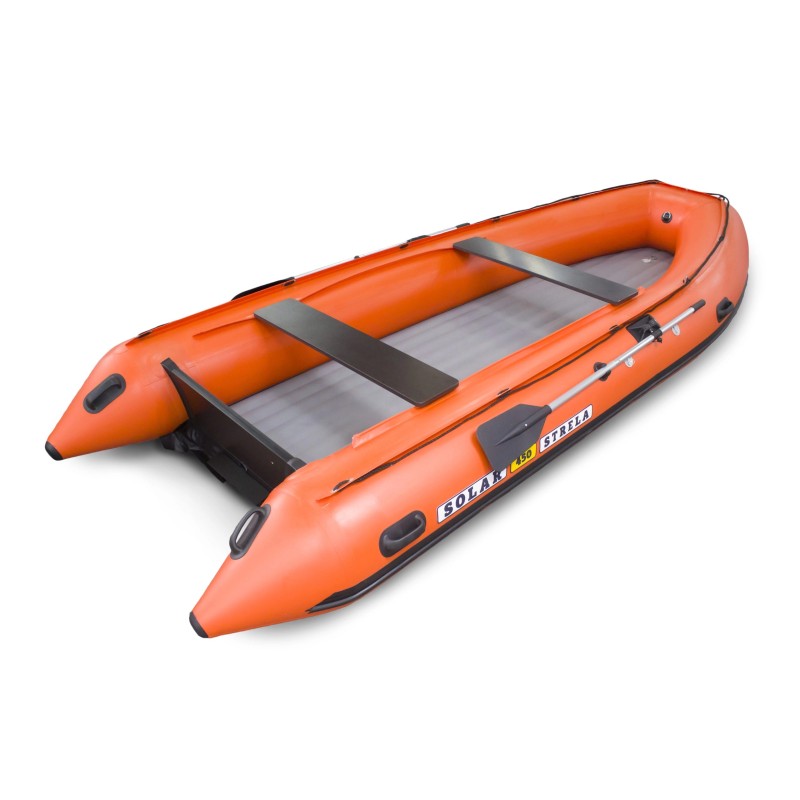 Надувная лодка ПВХ Solar Strela 450 Jet tunnel, НДНД, оранжевый