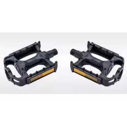 Педали платформенные (комплект 2 шт.) 9/16", 108x78 мм, пластик, FP-815 FEIMIN черный