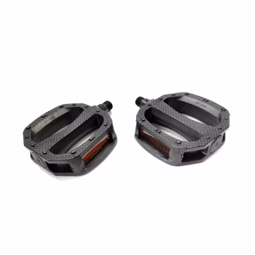 Педали платформенные (комплект 2 шт.) 9/16", 110x100 мм, пластик/сталь, HF-898, New Vision черный