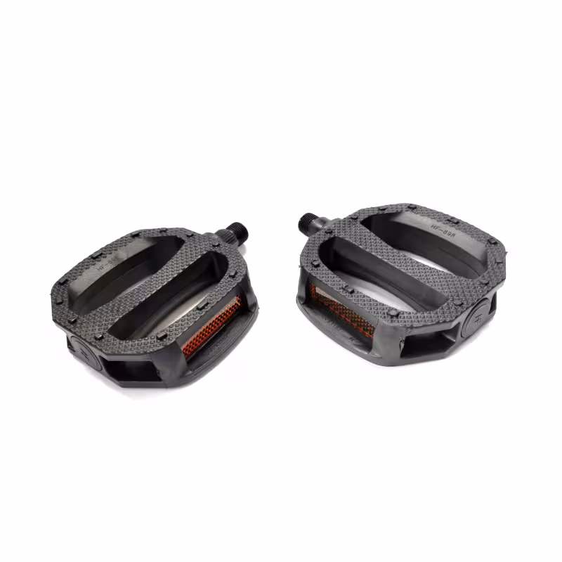 Педали платформенные (комплект 2 шт.) 9/16", 110x100 мм, пластик/сталь, HF-898, New Vision черный