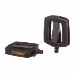 Педали платформенные (к-кт 2 шт.) 9/16", 111x89 мм подш-ки скольжения, пластик, со шкуркой, FP-893ZU