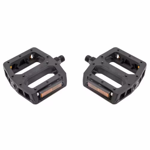 Педали платформенные (комплект 2 шт.) 9/16", 115x105 мм, пластик/бористая сталь, FP-851 FEIMIN