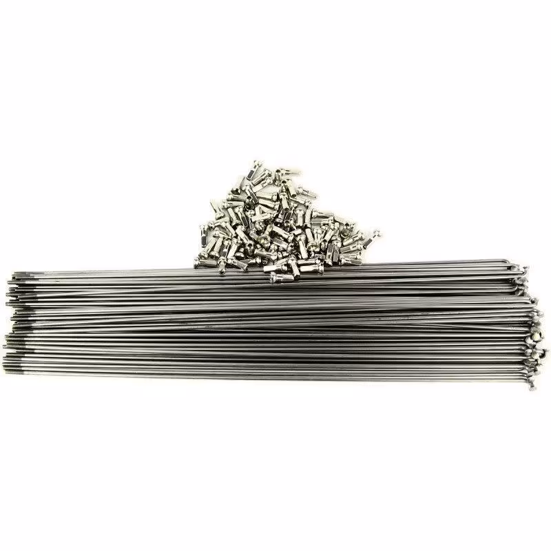 Спица 292 мм x 14G с ниппелем (12 мм) стальная серебристая 