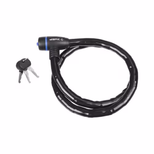 Замок тросовый 18*1000мм, усиленный ,3ключа, Зубр