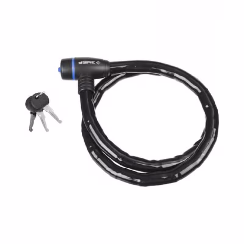 Замок тросовый 18*1000мм, усиленный ,3ключа, Зубр