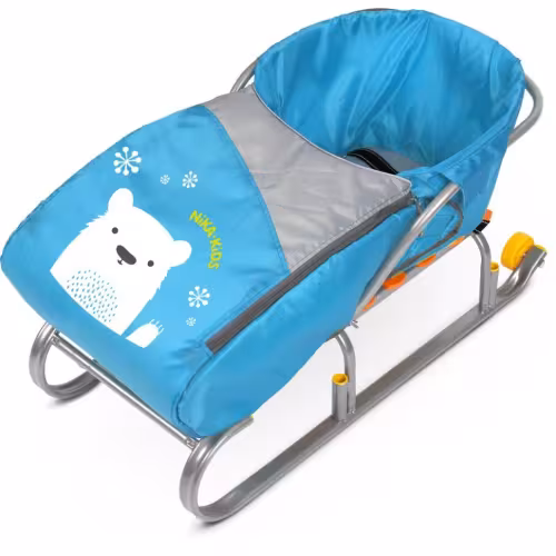 Матрасик для санок на молнии Nika Kids, голубой