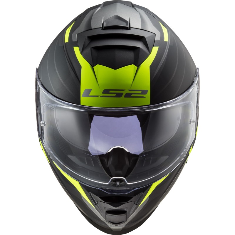 Мотошлем LS2 FF800 Storm Nerve HI-VIS, черный/желтый, размер M