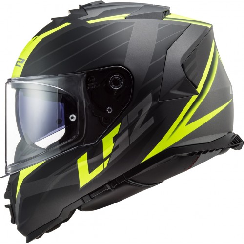 Мотошлем LS2 FF800 Storm Nerve HI-VIS, черный/желтый, размер M