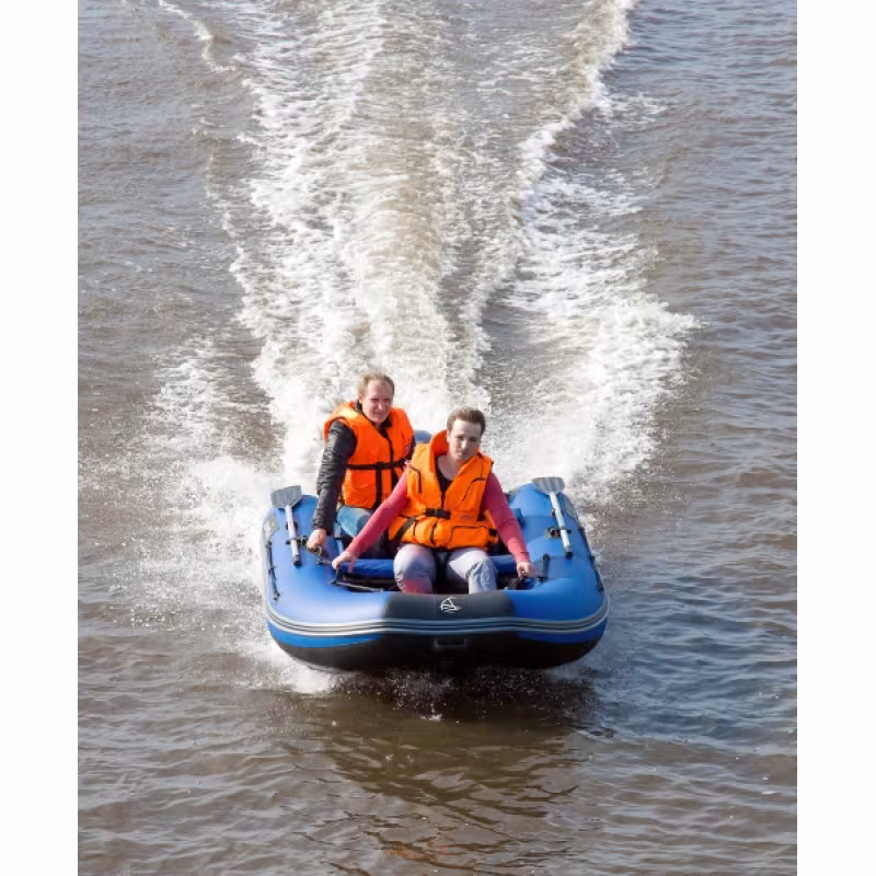 Надувная лодка ПВХ Адмирал 330 CF, пайол фанерный, КМФ ОМОН зеленый