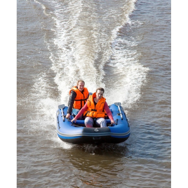 Надувная лодка ПВХ Адмирал 330 CF, пайол фанерный, КМФ ОМОН зеленый