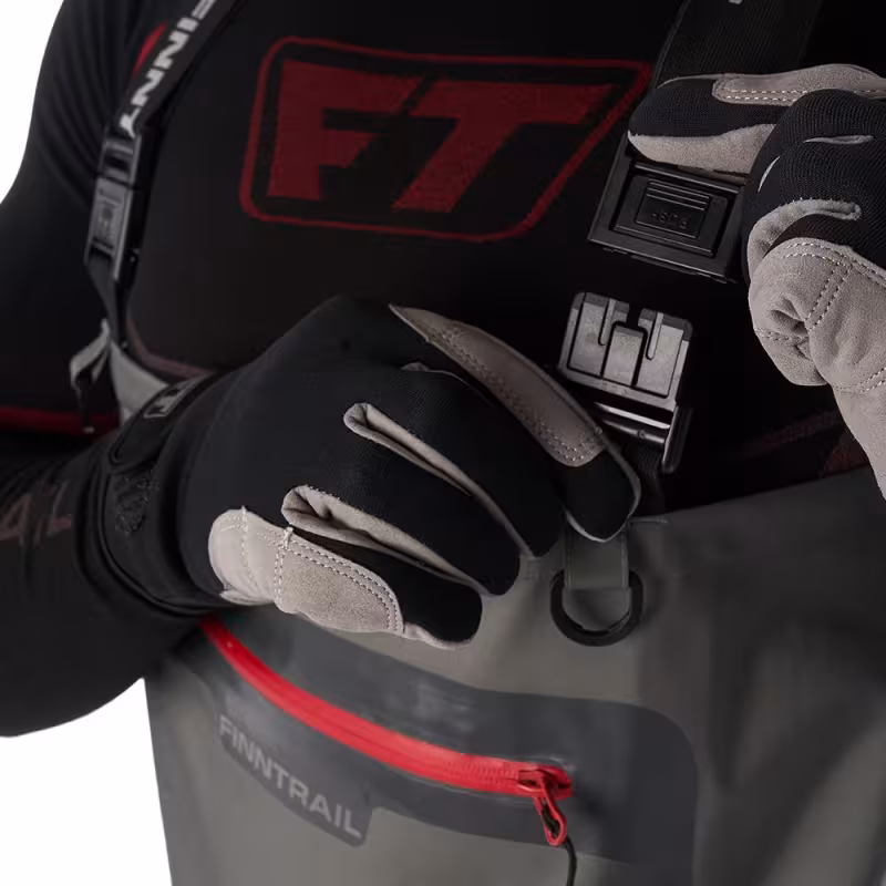 Полукомбинезон-вейдерсы Finntrail Airman 5260 Grey, мембрана Hard-Tex, серый, размер S/41, 165-175 см